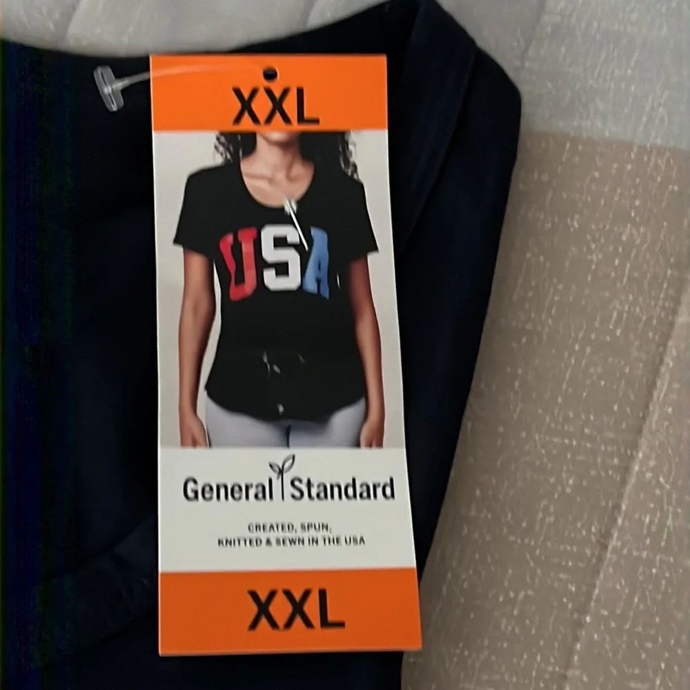 (General standard) 100% cotton Ladies T-shirts in dark blue size2XL - Picture 1 of 16